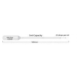Transfer pipette, 5mL,...