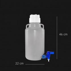10 L Wide-Mouth HDPE Carboy...