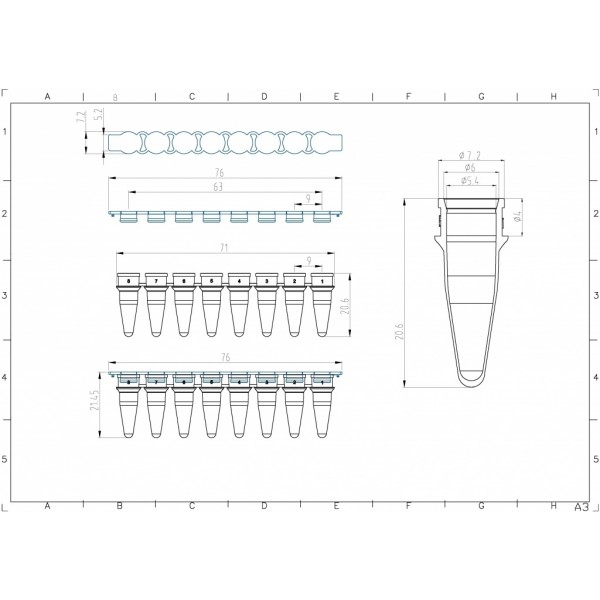 0.2ml qPCR 8-Strip Tubes...